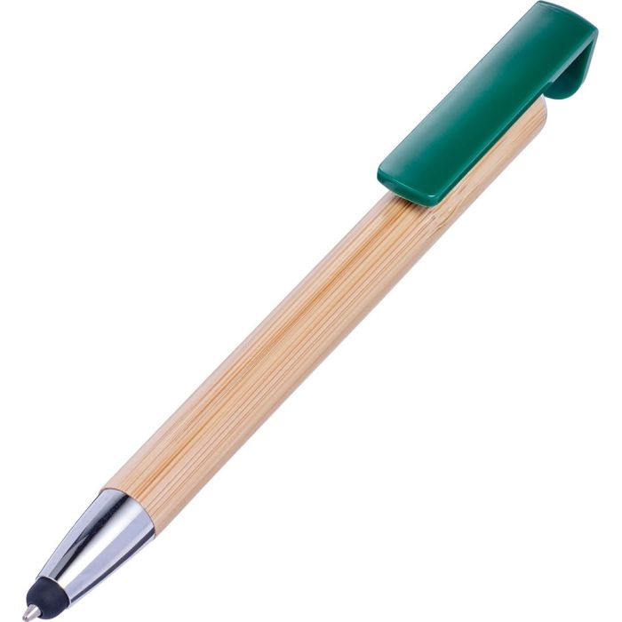 Bamboo ball pen, touch pen, phone stand