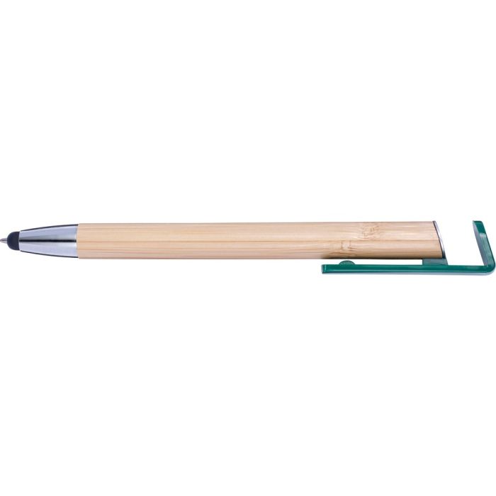 Bamboo ball pen, touch pen, phone stand