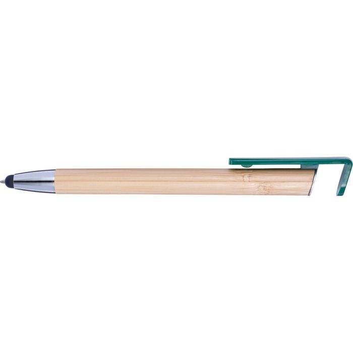 Bamboo ball pen, touch pen, phone stand