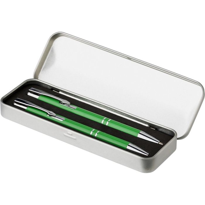 Writing set, ball pen and mechanical pencil