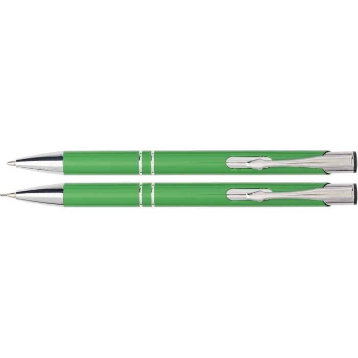Writing set, ball pen and mechanical pencil