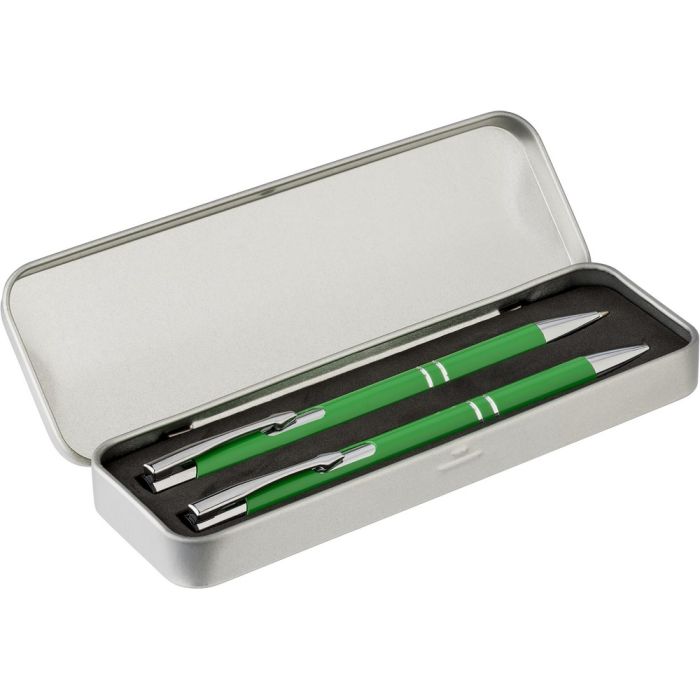 Writing set, ball pen and mechanical pencil