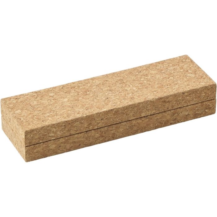 Cork writing set, ball pen and roller ball pen
