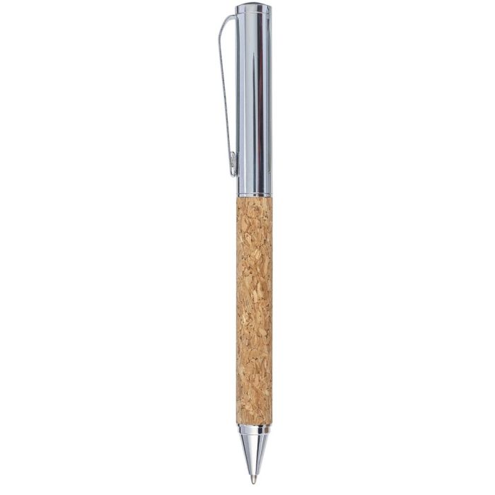 Cork writing set, ball pen and roller ball pen