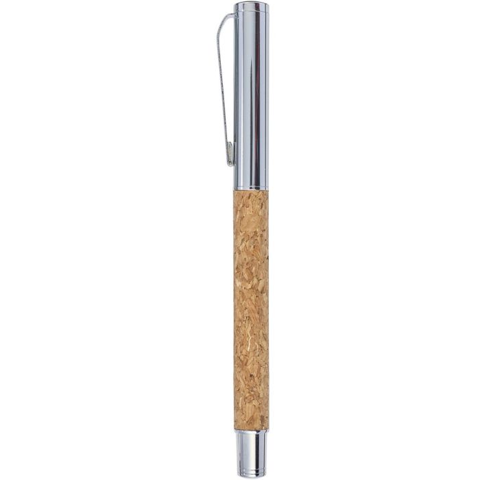 Cork writing set, ball pen and roller ball pen