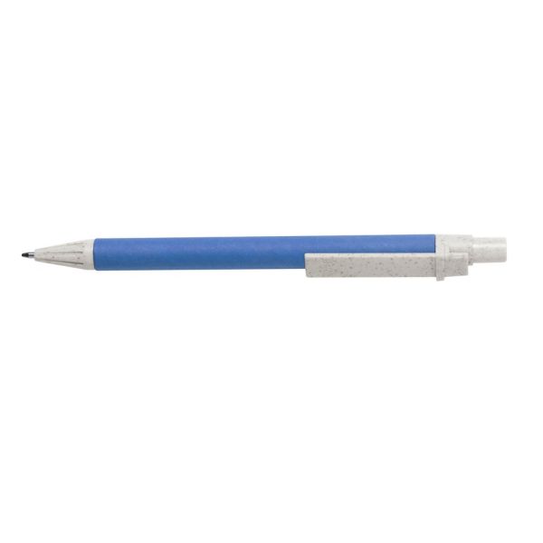 Recycled cardboard ball pen, wheat straw details