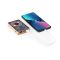 Magnetic wireless bamboo power bank 5000 mAh, wireless charger 15W