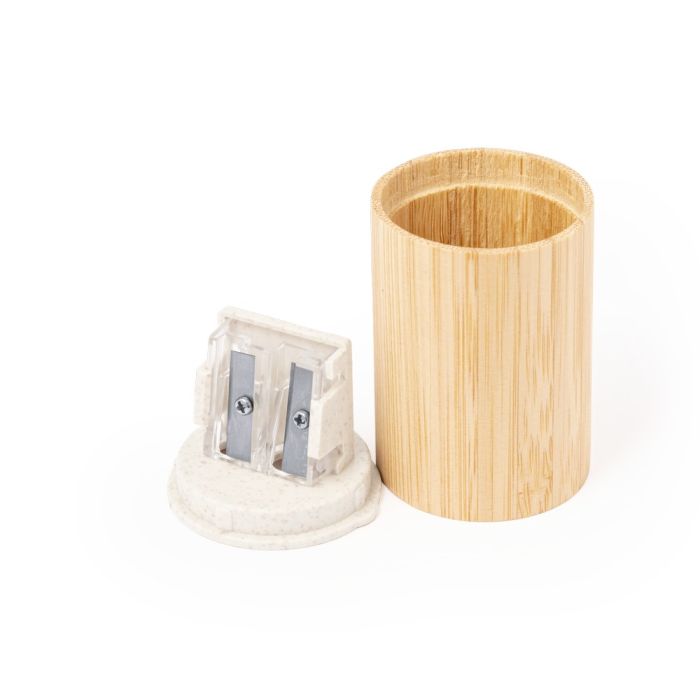 Bamboo pencil sharpener