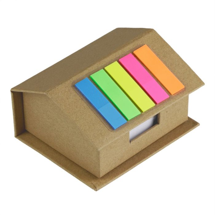 Memo holder "house", notebook, sticky notes | Oliver