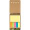 Memo holder, notebook approx. A6, sticky notes, ball pen