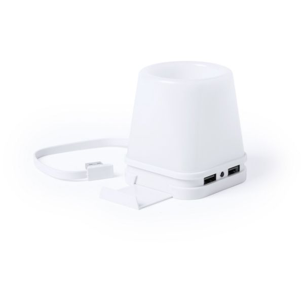 USB hub, pen holder, phone stand, LED light