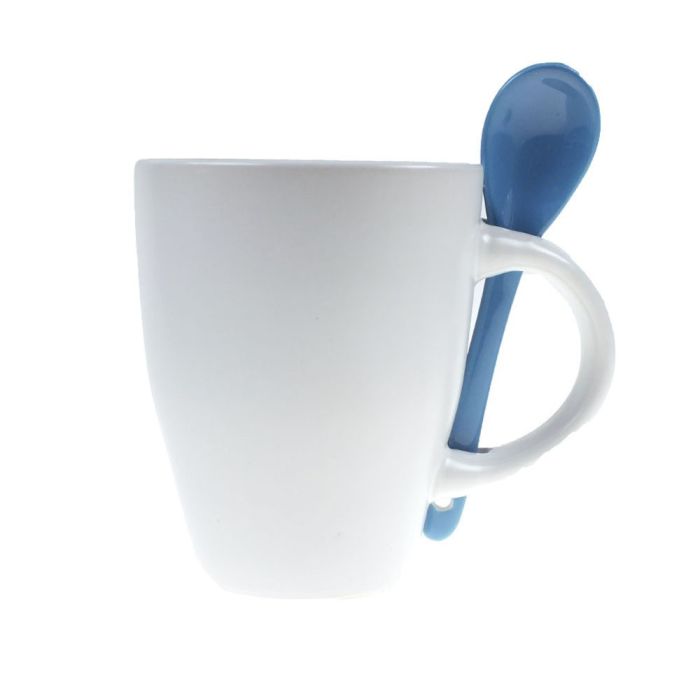 Ceramic mug 300 ml with spoon