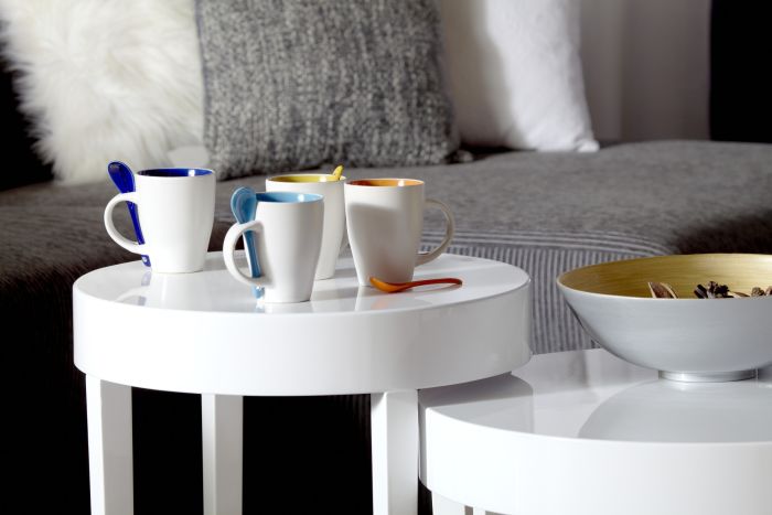 Ceramic mug 300 ml with spoon
