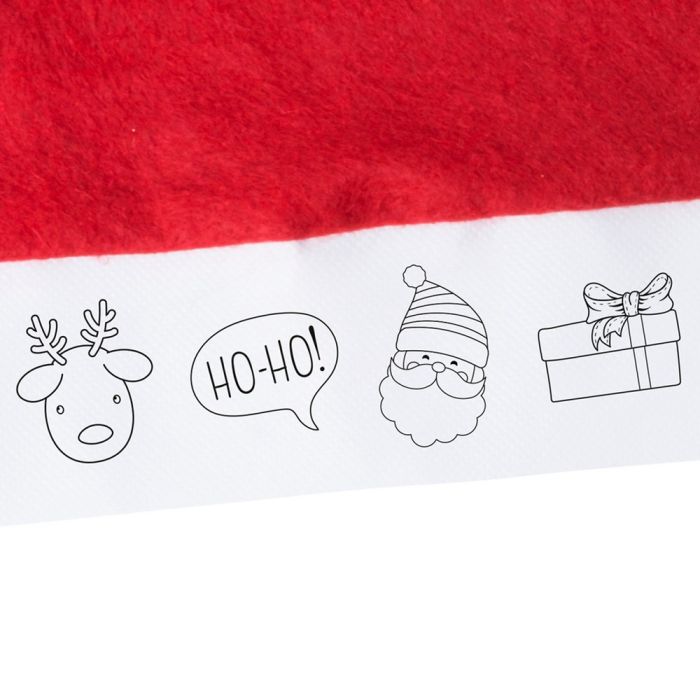 Christmas hat for colouring, crayons
