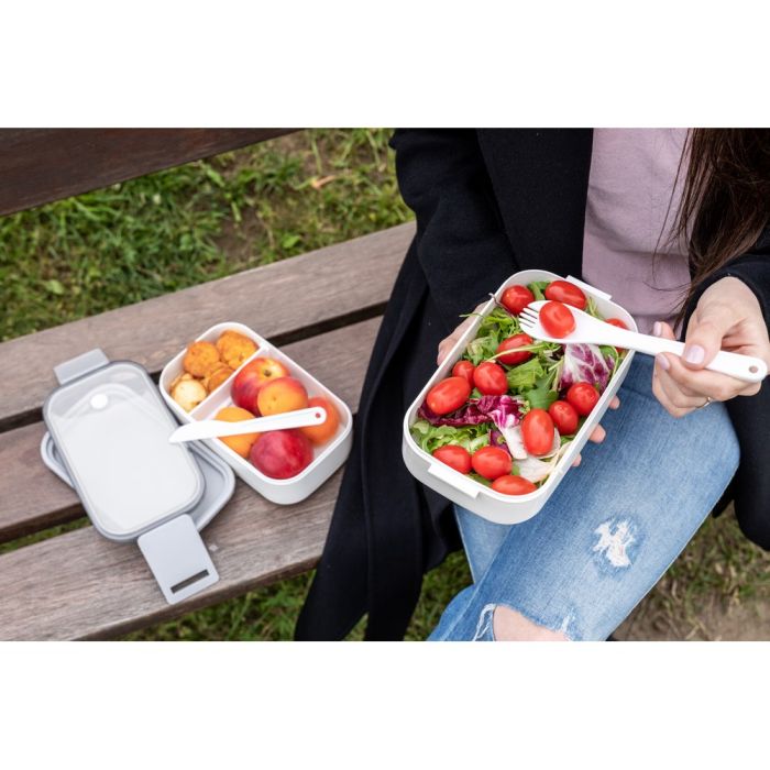 Lunch boxes 2 in 1, 2x700 ml, cutlery | Cash