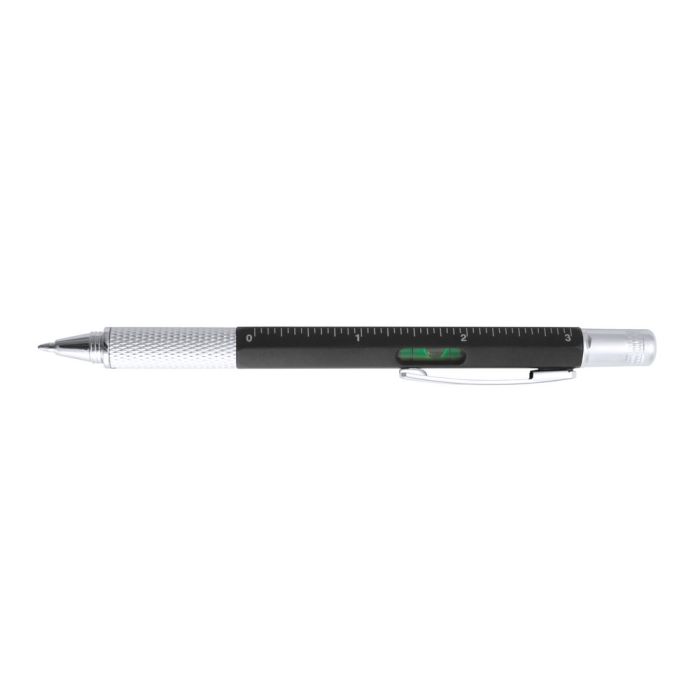Multifunctional ball pen, ruler, spirit level, screwdriver