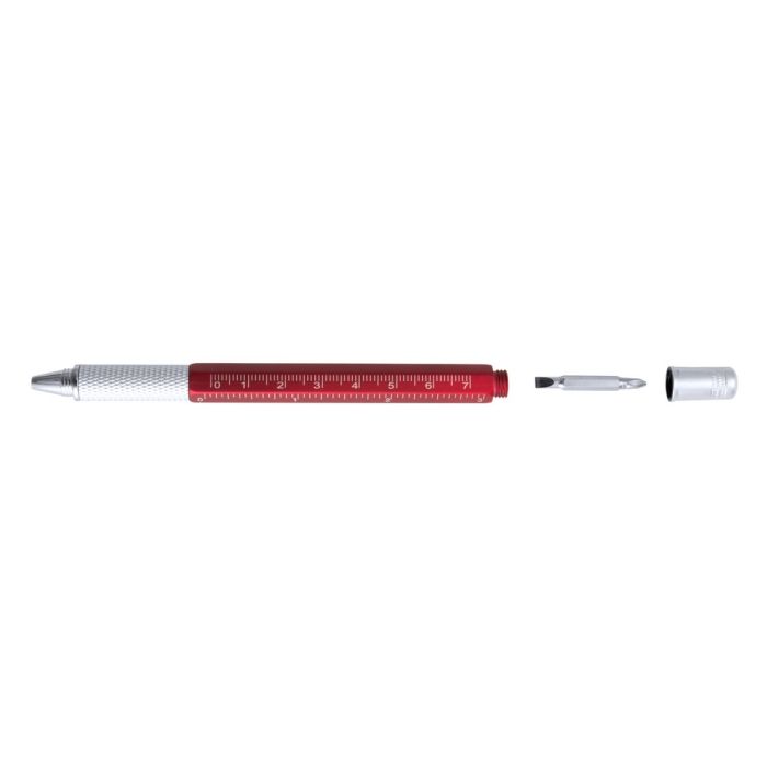 Multifunctional ball pen, ruler, spirit level, screwdriver
