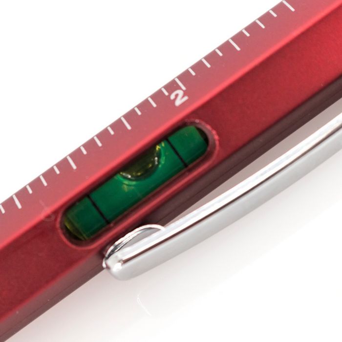 Multifunctional ball pen, ruler, spirit level, screwdriver