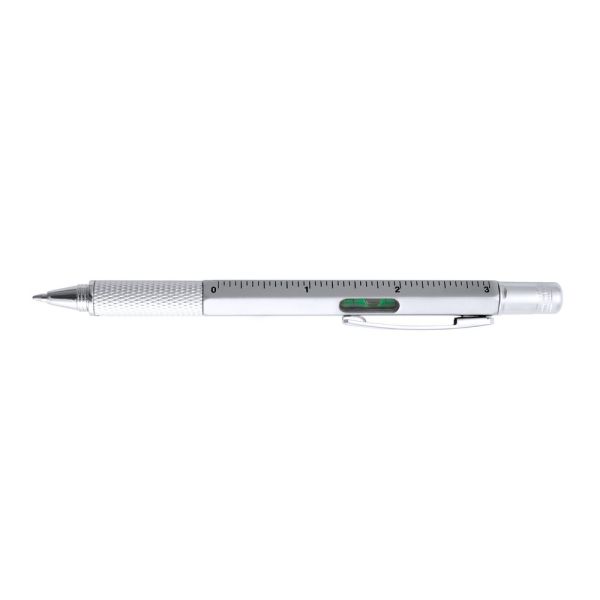 Multifunctional ball pen, ruler, spirit level, screwdriver
