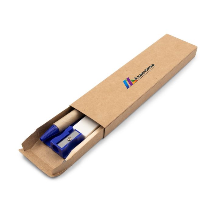 School set, pencil case, pencil, ball pen, ruler, eraser and pencil sharpener | Tobias