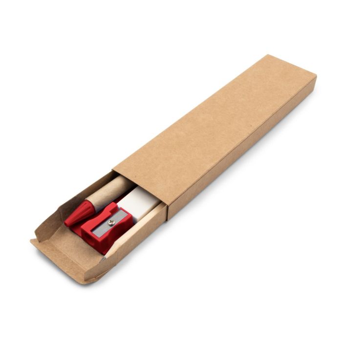 School set, pencil case, pencil, ball pen, ruler, eraser and pencil sharpener | Tobias