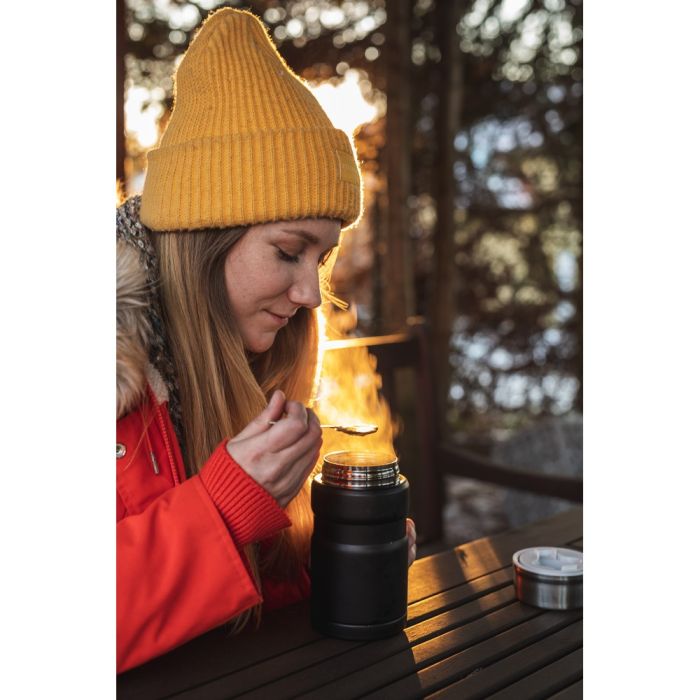 Thermo food container 650 ml Air Gifts, foldable spoon | Jonathan