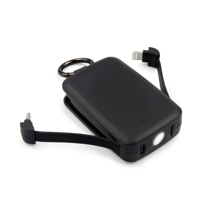 Power bank 4000 mAh, carabiner and 1W light | Dimetrice
