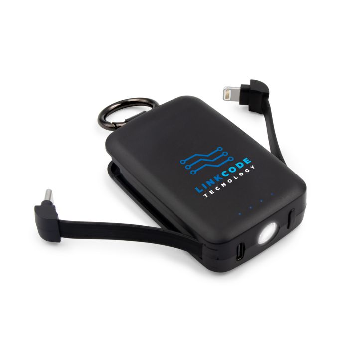 Power bank 4000 mAh, carabiner and 1W light | Dimetrice