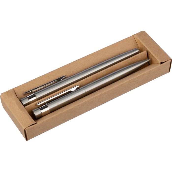 Writing set, pen and rollerball pen