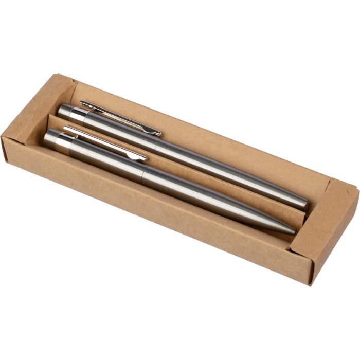 Writing set, pen and rollerball pen