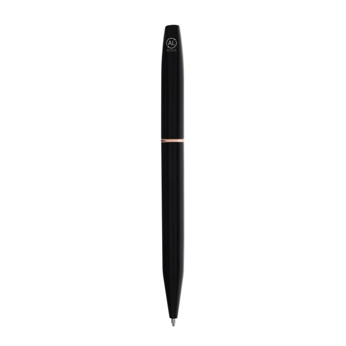 Recycled aluminium writing set, ball pen and roller ball pen