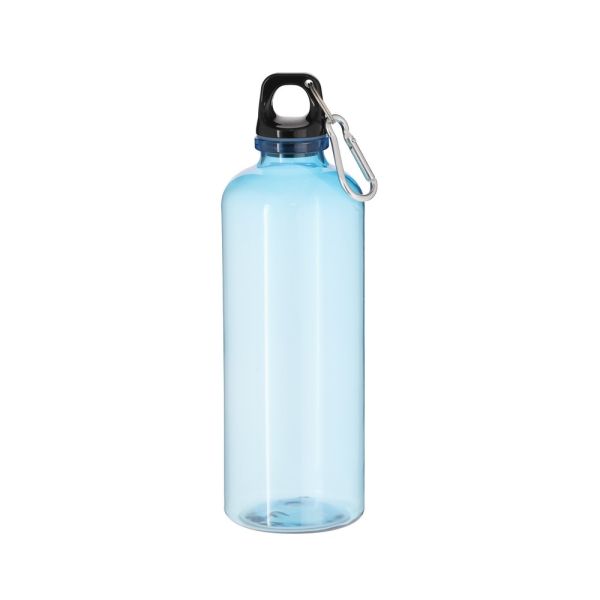 RPET sports bottle 630 ml with carabiner clip