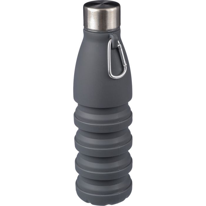 Foldable sports bottle 550 ml with carabiner