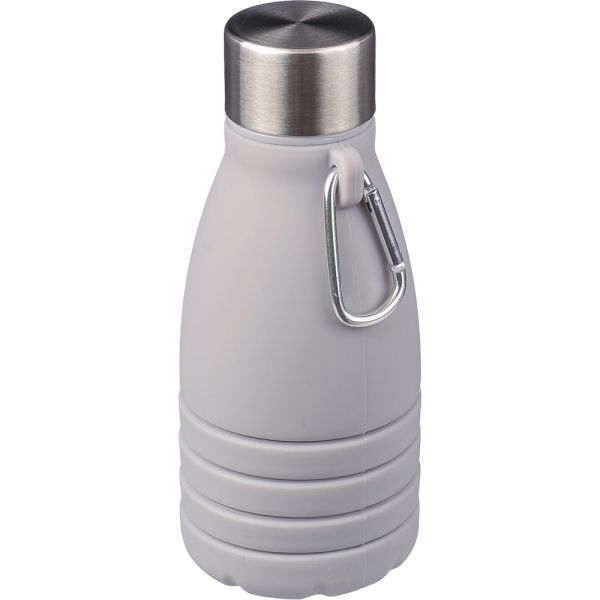 Foldable sports bottle 550 ml with carabiner