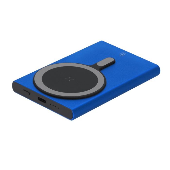 Recycled aluminium magnetic wireless power bank 5000 mAh, wireless charger 15W