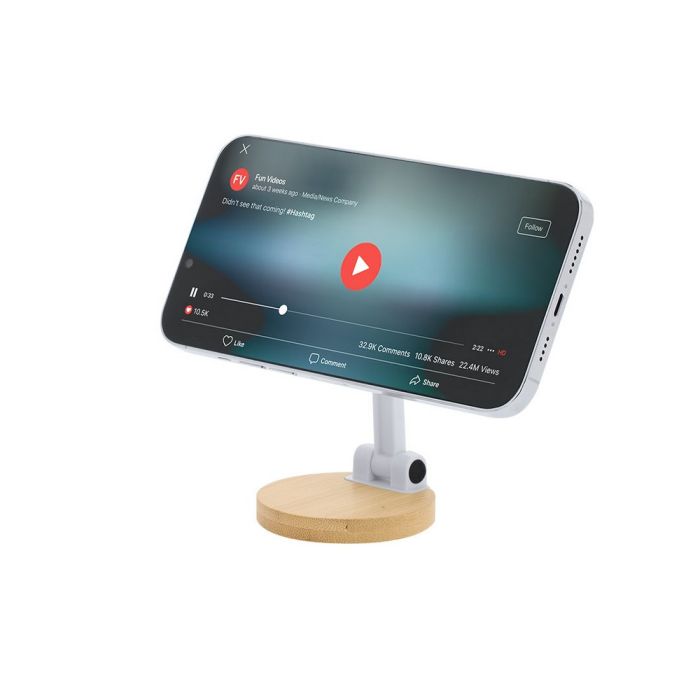 Bamboo magnetic phone holder