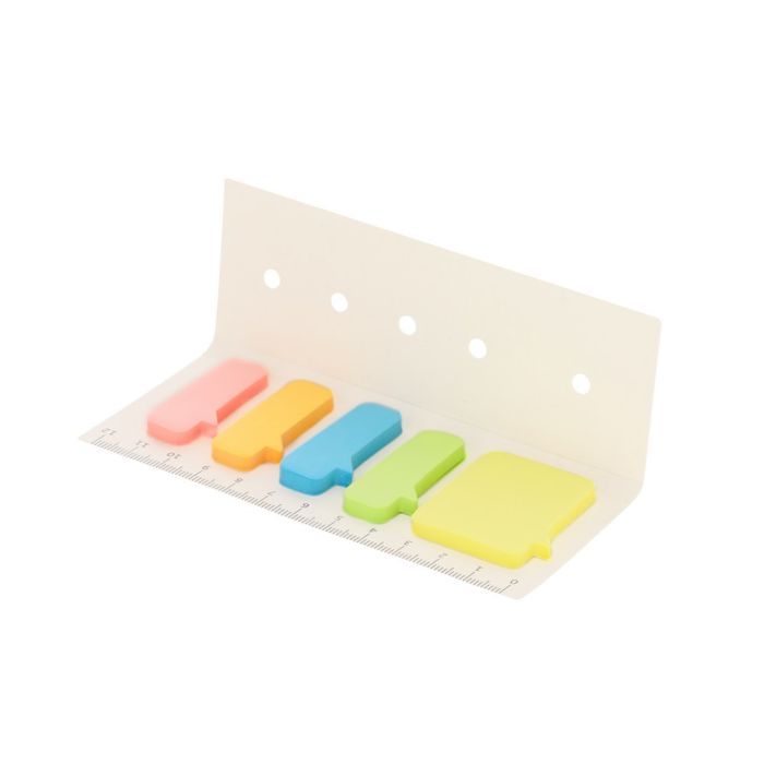 Memo holder, sticky notes, made from recycled milk cartons, ruler