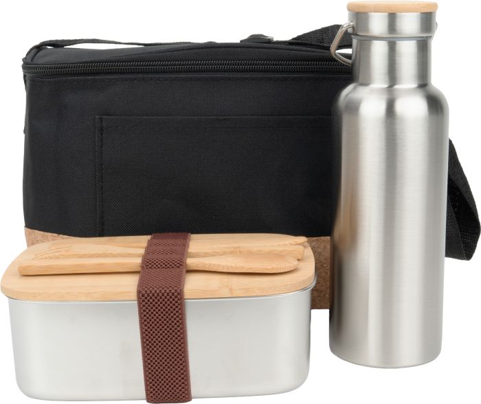 Gift set with drinking bottle, lunch box and cooler bag REIMS