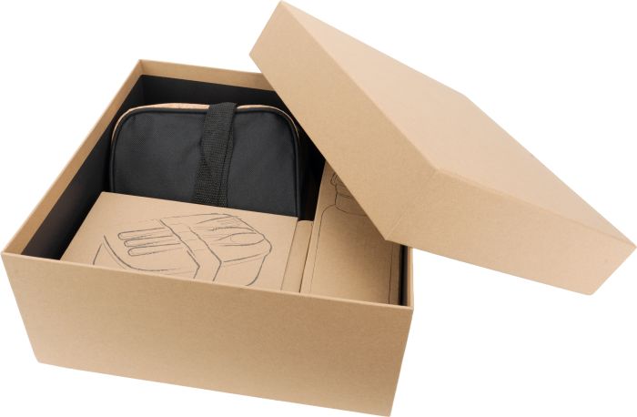 Gift set with drinking bottle, lunch box and cooler bag REIMS