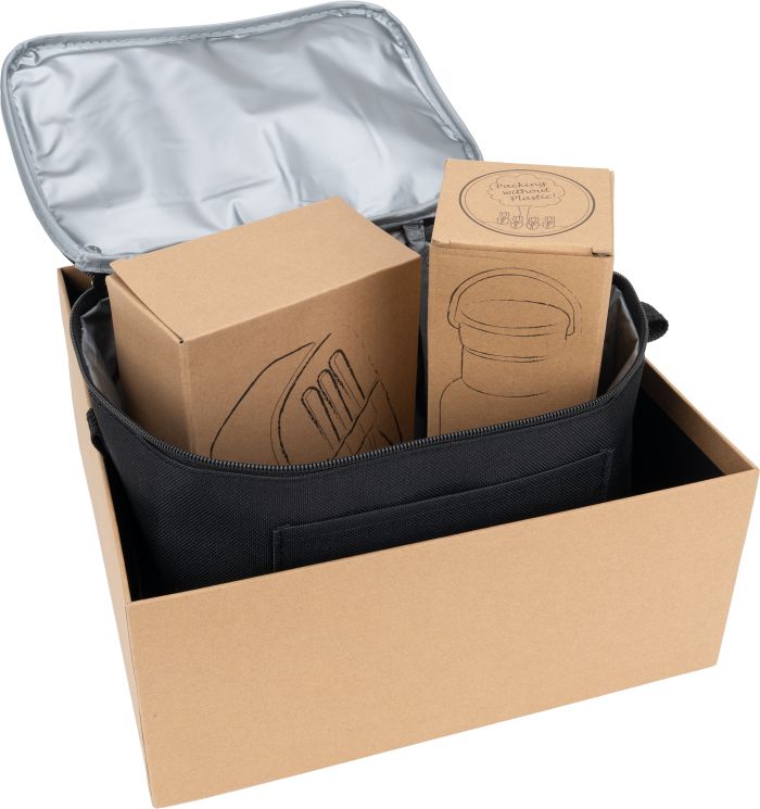Gift set with drinking bottle, lunch box and cooler bag REIMS