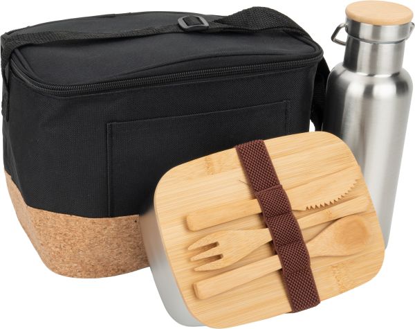 Gift set with drinking bottle, lunch box and cooler bag REIMS