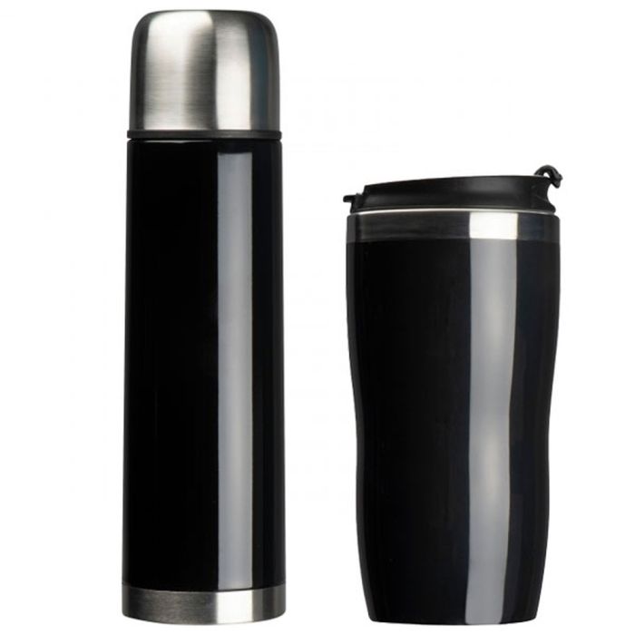 Set of vacuum flask and drinking cup SPLIT 450 ml